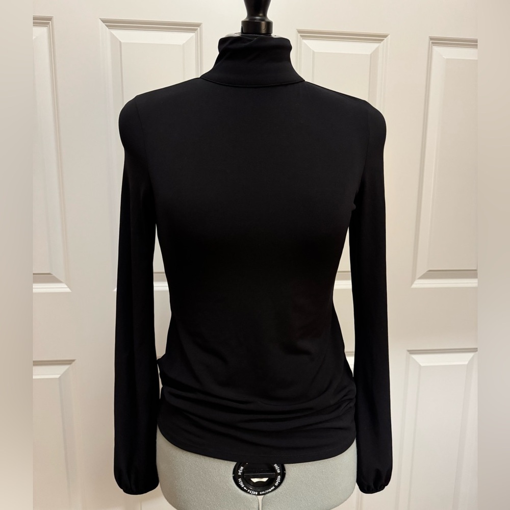 White House Black Market Black Long Sleeve Top